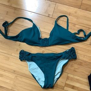 Dolce vita teal bikini small top medium bottom